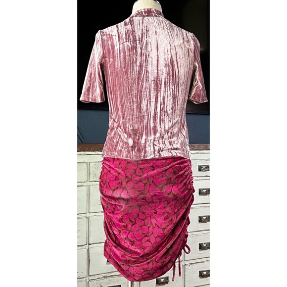 Anthropologie Velveteen Mock Neck Top XSP - Picture 9 of 10